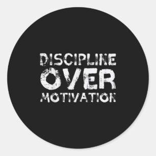 Gymnastik über Motivation Workout Fitness Männer Runder Aufkleber
