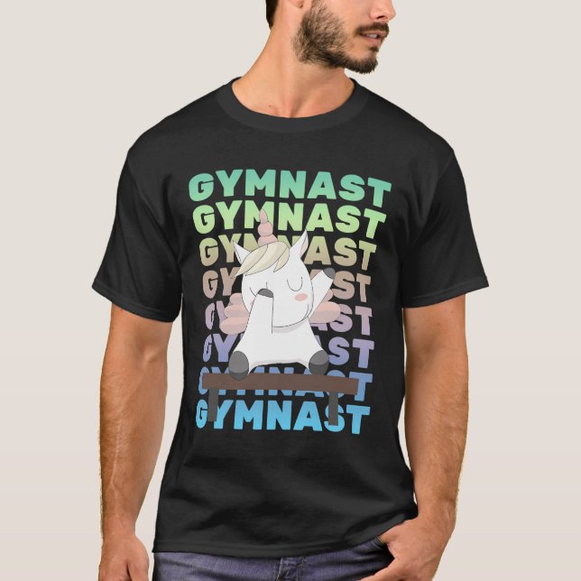 Gymnastik und Einhorngymnastik T-Shirt (Vorderseite)
