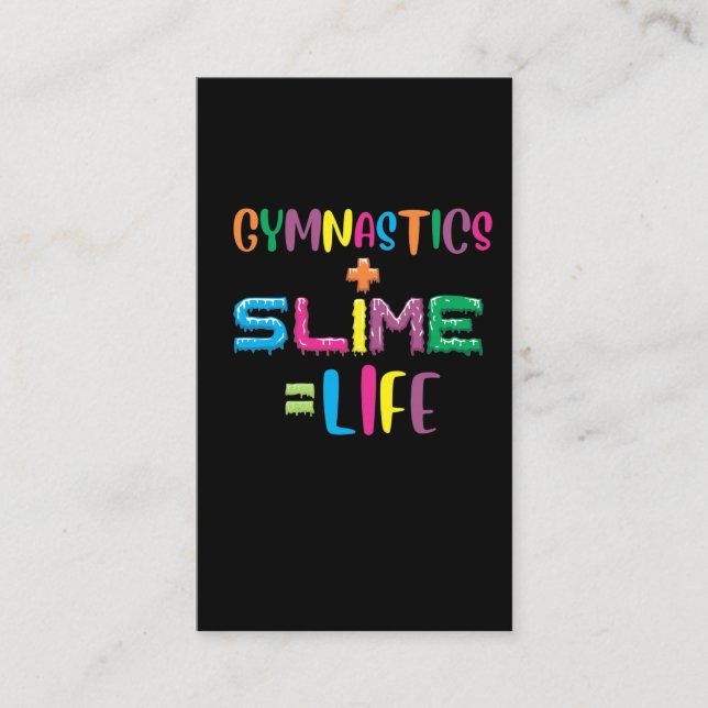 Gymnastik und Slime Love Kid Gymnast Athlet Visitenkarte (Vorderseite)