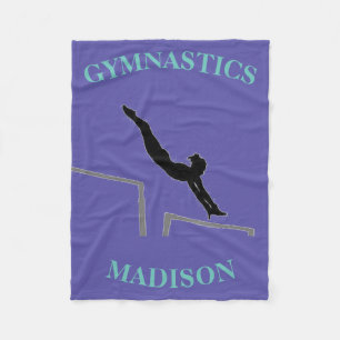 Gymnastik Uneven Bars Custom Girls Fleece Blankon