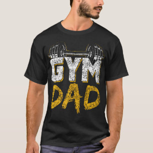 Gymnastik-Vater-Fitness trainieren Gewichtszunahme T-Shirt