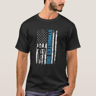 Gymnastik Vater Flag Blau T-Shirt