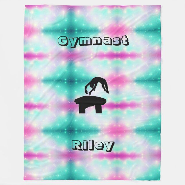 Gymnastik Vault Gymnast Custom Fleece Blankon (Vorderseite)