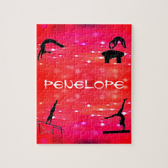 Gymnastik Veranstaltungen Personalisiert Girl Puzz Puzzle (Vertikal)