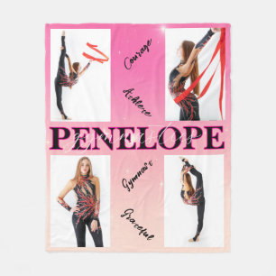 Gymnastik verworren Pink 4 Foto Förderung Fleecedecke