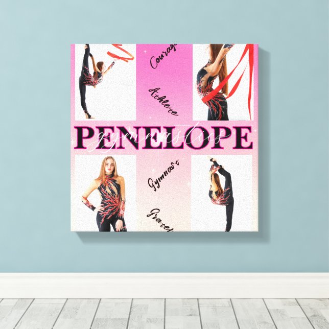 Gymnastik verworren Pink 4 Foto Förderung Leinwanddruck (Insitu (Holzboden))