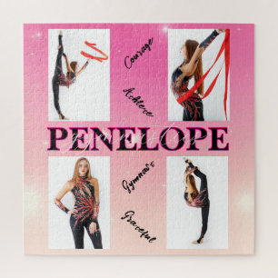 Gymnastik verworren Pink 4 Foto Förderung Puzzle