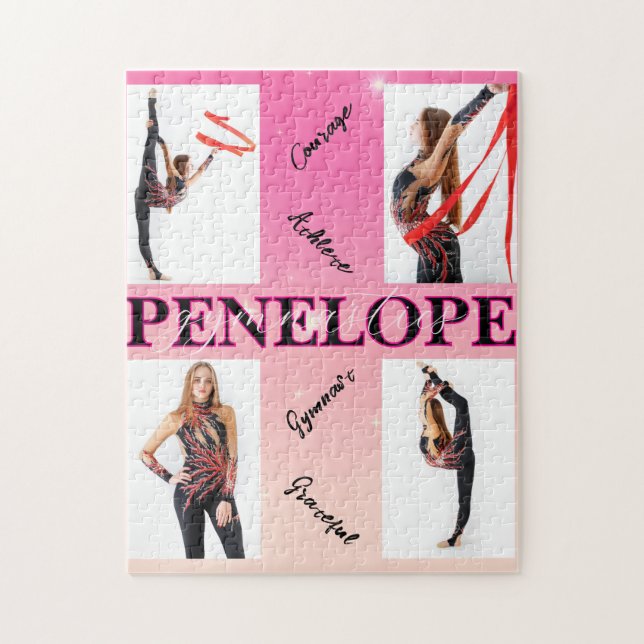 Gymnastik verworren Pink 4 Foto Förderung Puzzle (Vertikal)