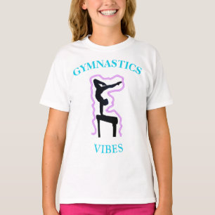 Gymnastik Vibes T - Shirt mit Gymnastikname Zurück