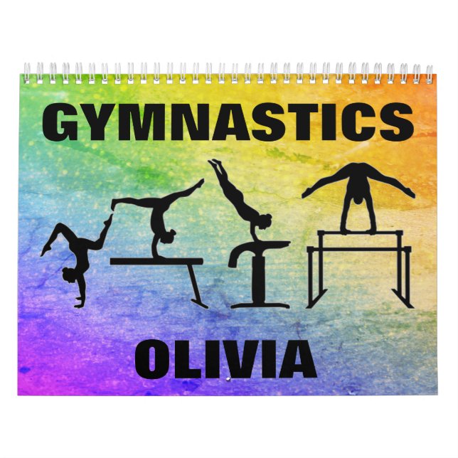 Gymnastik Vintager Regenbogenkalender Kalender (Titelbild)