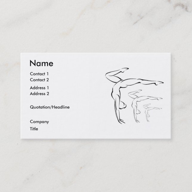 Gymnastik Visitenkarte (Vorderseite)