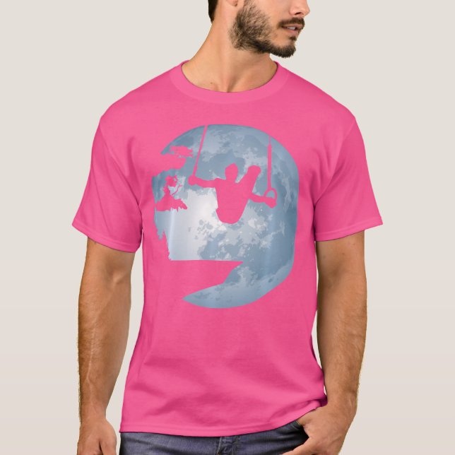 Gymnastik vor Vollmond-Silhouette G T-Shirt (Vorderseite)