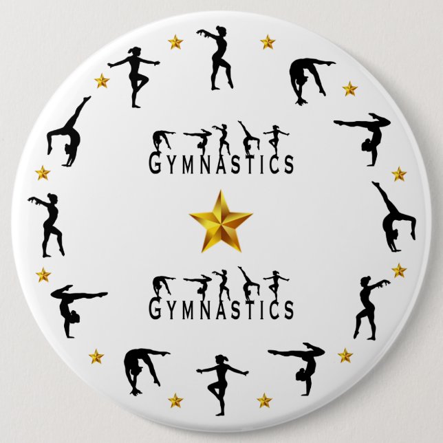 Gymnastik, Weiblichkeit, Goldstars Button (Vorderseite)