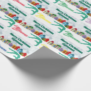 Gymnastik Weihnachts Personalisierte Wrapping Pape Geschenkpapier