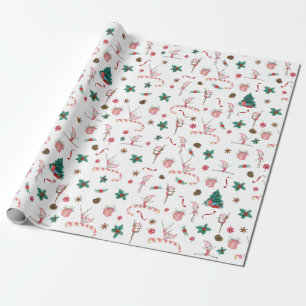 Gymnastik Weihnachtswrapping Papier Pink Holiday Geschenkpapier