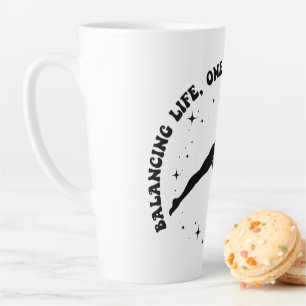 Gymnastik-Wohngestaltung für ausgewogenes Leben Milchtasse