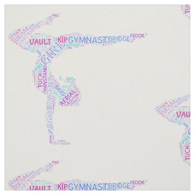 Gymnastik Word Art Version 4 Stoff (Muster)