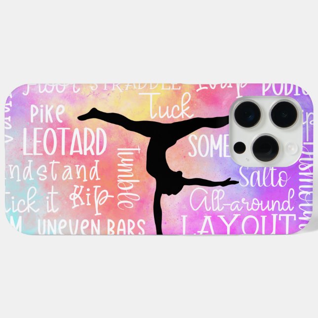 Gymnastik Words Rainbow Ombre Case-Mate iPhone Hülle (Rückseite (Horizontal))