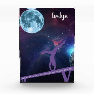 Gymnastik Ziel für den Mond Fotoblock