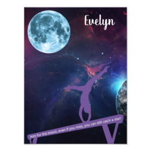 Gymnastik Ziel für den Mond Fotodruck