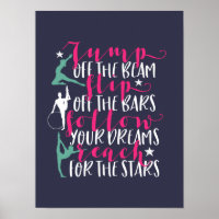 Gymnastik Zitat Girl Gymnast Drehte von der Bar