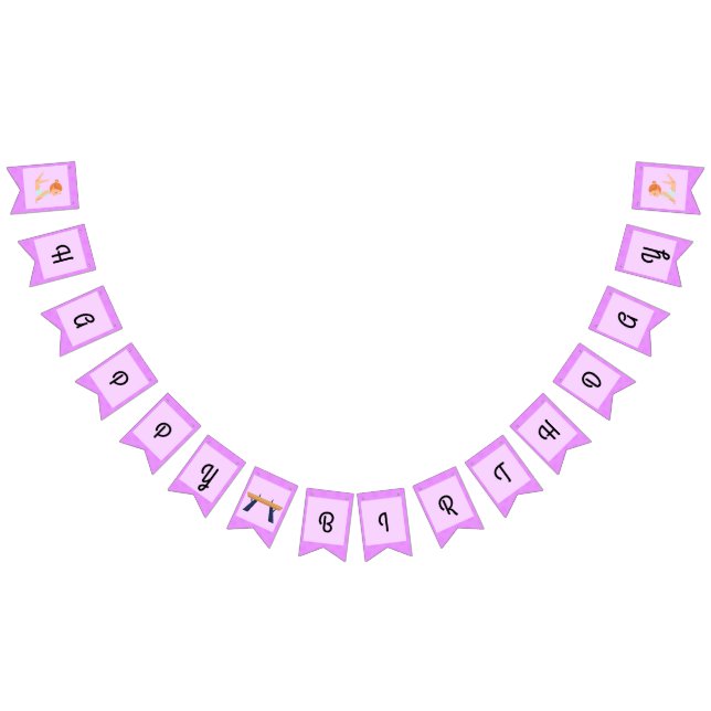 Gymnastik zum Geburtstag Wimpelkette (Alle)