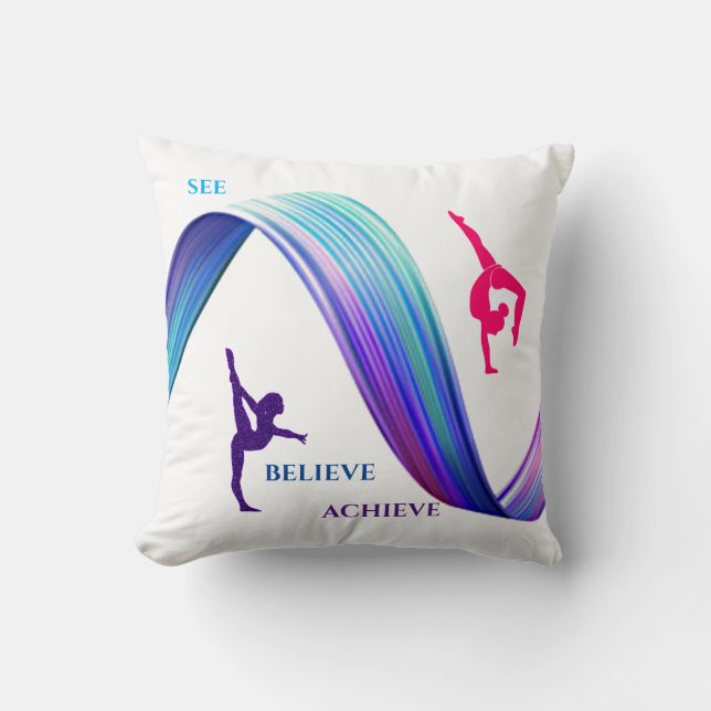 GYMNASTIK ZWEI SEITEN DURCH PILLOW. KISSEN (Vorderseite)