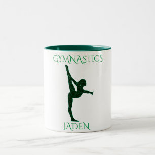 Gymnastik zwei tönende personalisierte Kaffee-Tas Zweifarbige Tasse
