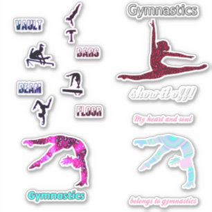 Gymnastikaufkleber für Mädchen Aufkleber