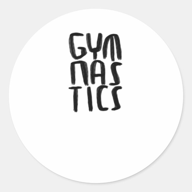 Gymnastikaufkleber Runder Aufkleber (Vorderseite)