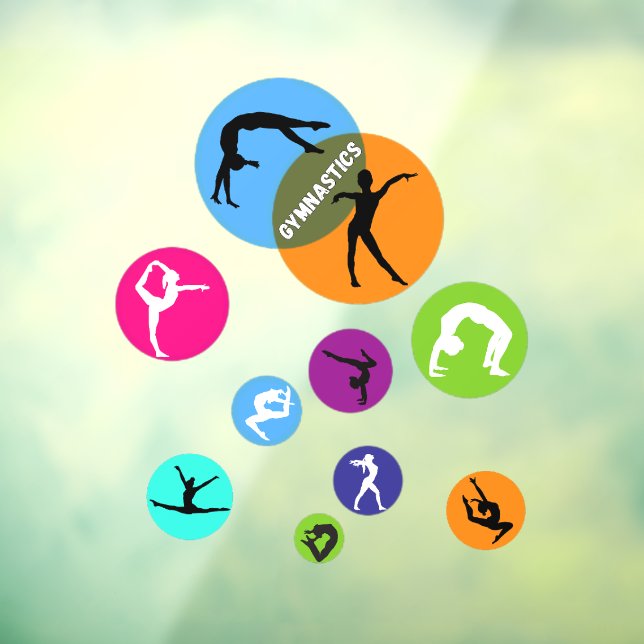 Gymnastikblase Fensteraufkleber (Blatt 3)