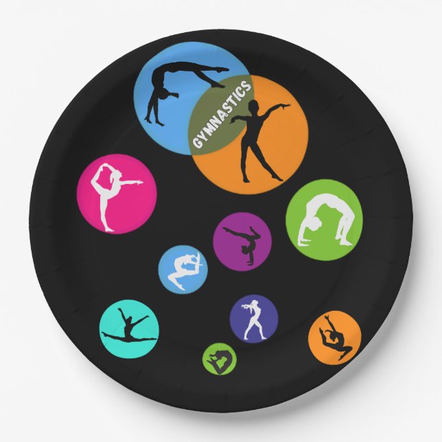 Gymnastikblase Pappteller (Vorderseite)