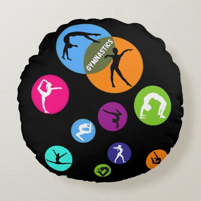 Gymnastikblase Rundes Kissen (Vorderseite)