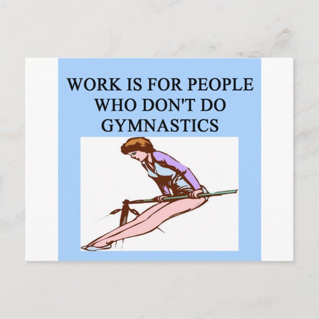 Gymnastikfreude Postkarte (Vorderseite)