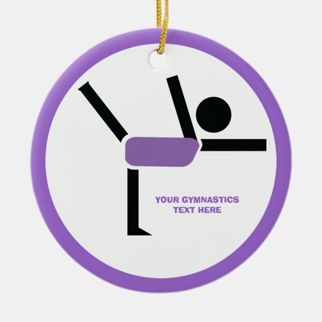 Gymnastikgeschenke, Gymnastikdarsteller nach Maß Keramik Ornament (Vorne)