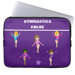 GYMNASTIKGESCHENKE MIT 5 GYMNASTEN PERSONALISIERT LAPTOPSCHUTZHÜLLE