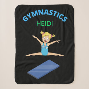 Gymnastikmädchen Sherpa Decke personalisiert. Sherpadecke