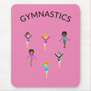 Gymnastikmaus mit 6 Gymnast! Mousepad