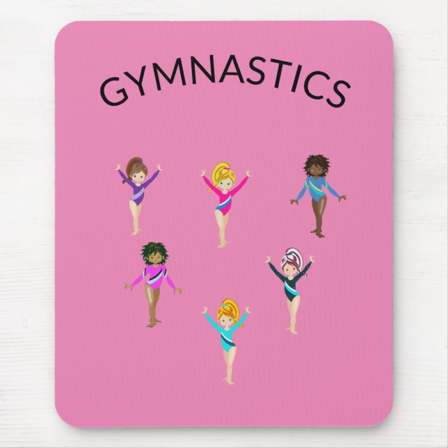 Gymnastikmaus mit 6 Gymnast! Mousepad (Vorne)
