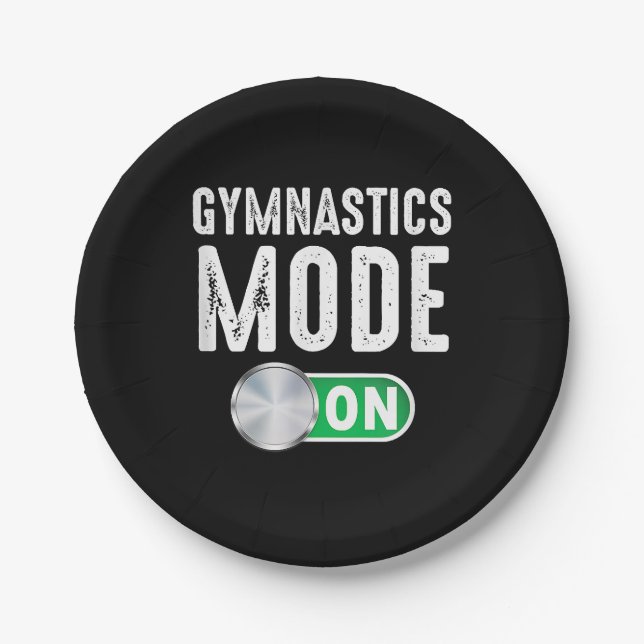 Gymnastikmodus Cool Gymnastiktrainer Pappteller (Vorderseite)