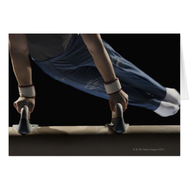 Gymnastikschwingen auf Pommelpferd (Vorderseite (Horizontal))