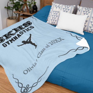 Gymnastikteam Schwarzer Text Fleece Med Blanket