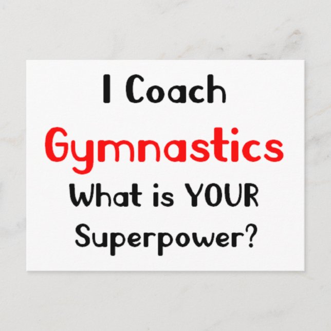 Gymnastiktrainer Postkarte (Vorderseite)