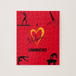 Gymnastikveranstaltungen Feuer rotes Rätsel mit Na Puzzle