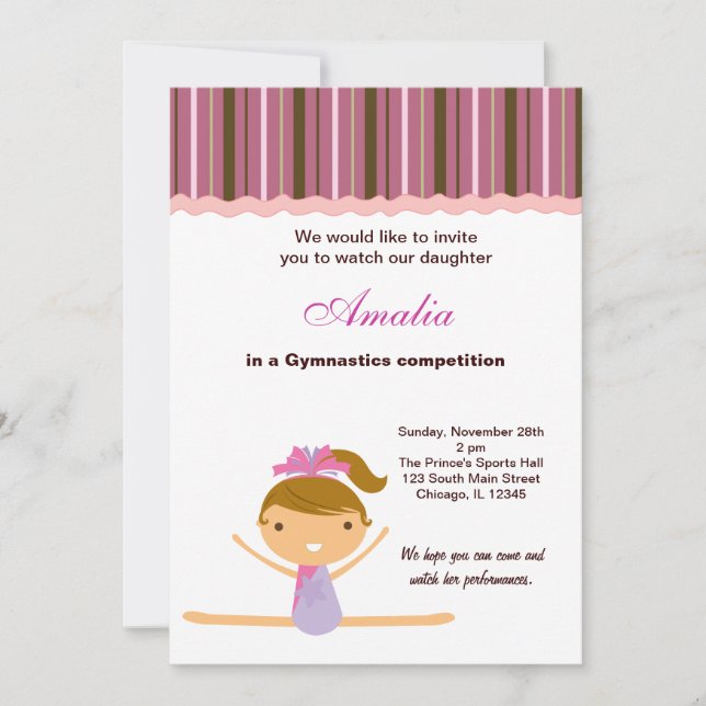 Gymnastikwettbewerb Einladung (Vorderseite)