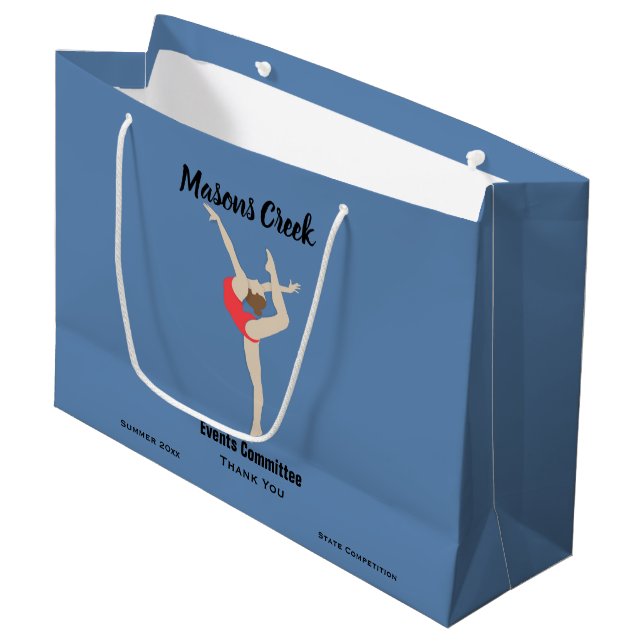 Gymnastin Große Geschenktüte (Vorderseite Schrägansicht)