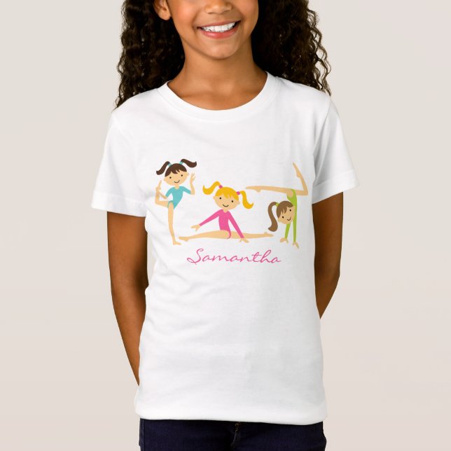Gymnastisches Mädchen-T-Shirt T-Shirt (Vorderseite)