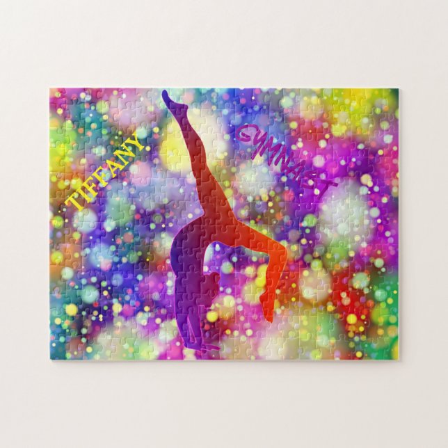 Gymnastpuzzle mit personalisiertem Namen. Puzzle (Horizontal)