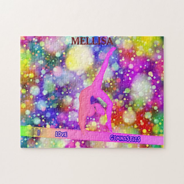 Gymnastpuzzle mit personalisiertem Namen. Puzzle (Horizontal)