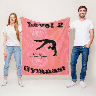 Gymnaststufe Fleece Blankon mit ihrem Level-# und 